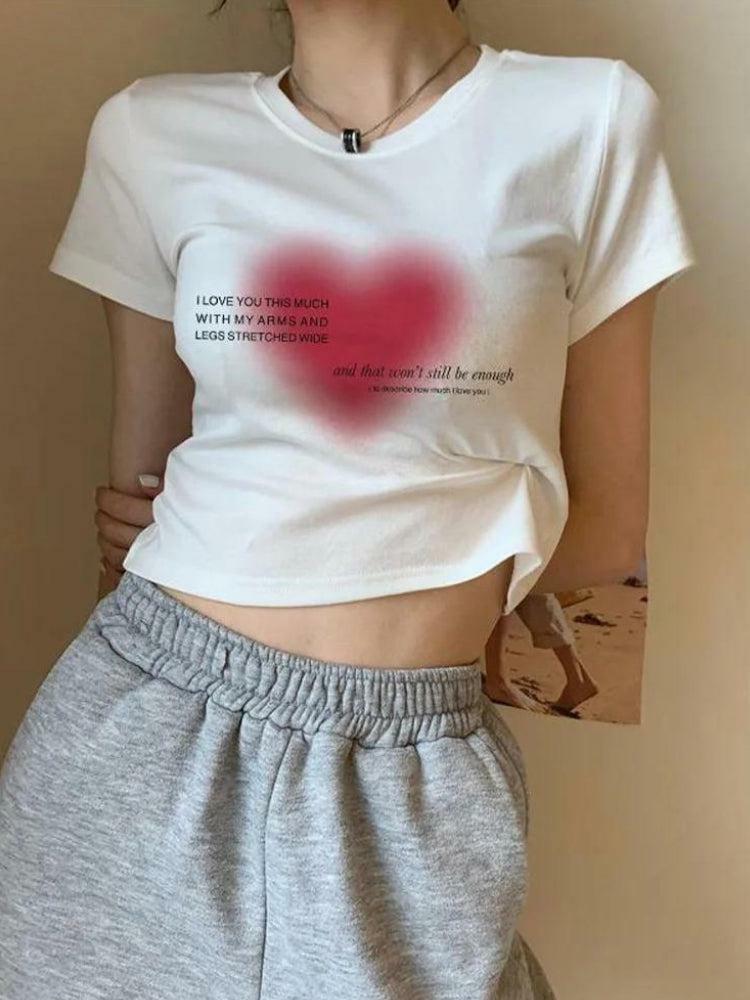 Pink Heart Aura Tee - Y2K Aesthetic Clothing for Trendy Outfits