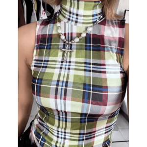 Plaid Aesthetic Tank Top - Y2K Coquette Style for Trendy Outfits