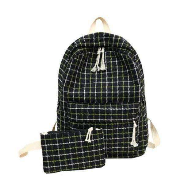 Plaid Pattern Backpack: Y2K Aesthetic & Coquette Style Essential