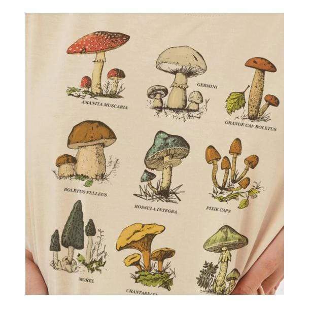 Poisonous Mushrooms Graphic Tee - Y2K Aesthetic & Coquette Style