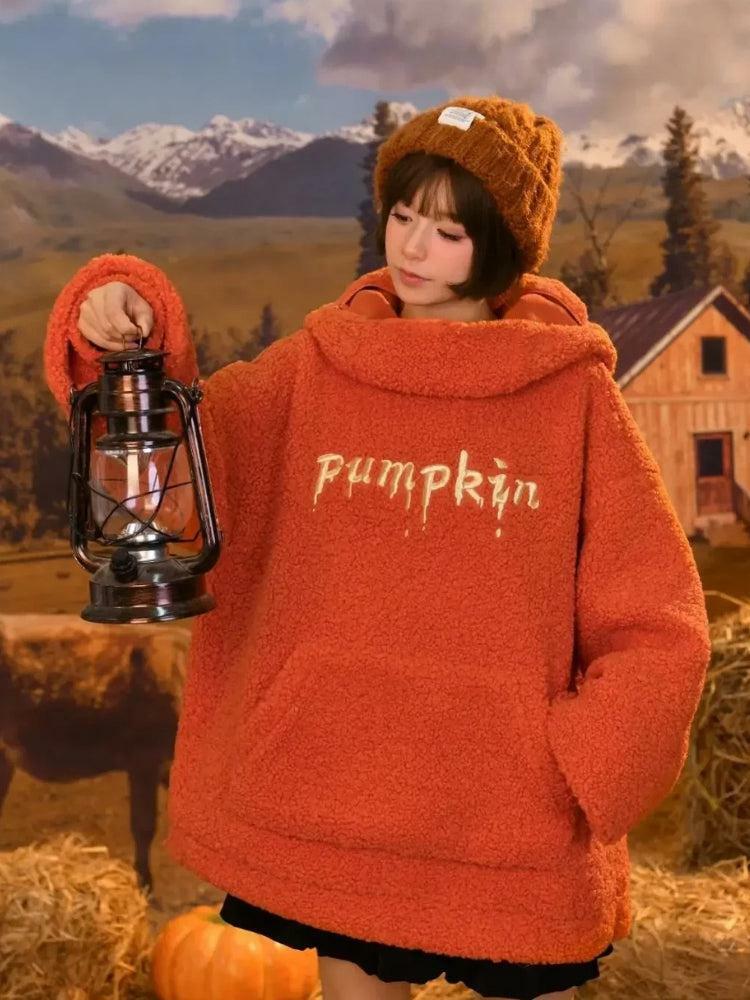 Pumpkin Patch Aesthetic Hoodie - Y2K Coquette Style for Fall Vibes