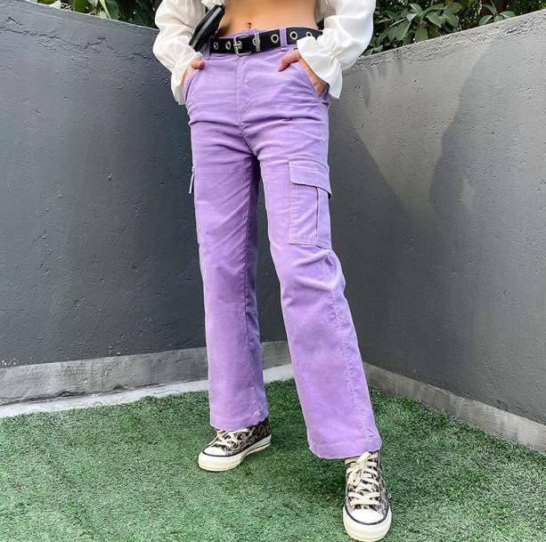 Purple Vibe Pants: Y2K Aesthetic Coquette Style for Trendy Outfits