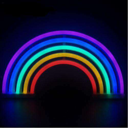 Rainbow Neon Light: Y2K Aesthetic Decor for Trendy Spaces