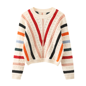 Rainbow Stripes Sweater - Y2K Aesthetic Clothing for Trendy Outfits