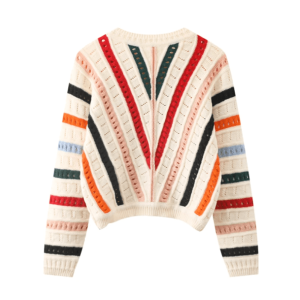 Rainbow Stripes Sweater - Y2K Aesthetic Clothing for Trendy Outfits