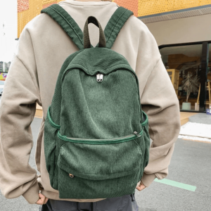 Retro Corduroy Backpack: Y2K Aesthetic Essential for Trendy Outfits