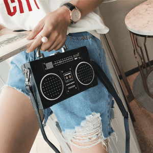 Retro Radio Handbag: Y2K Aesthetic Coquette Style for Trendy Outfits