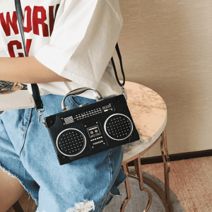 Retro Radio Handbag: Y2K Aesthetic Coquette Style for Trendy Outfits