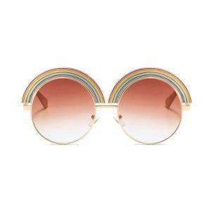 Retro Rainbow Sunglasses for Y2K Aesthetic & Coquette Style Outfits