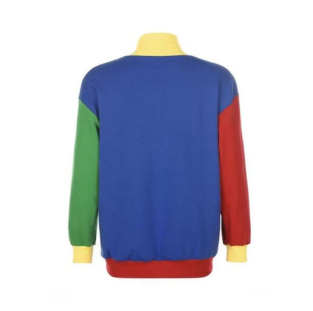 Retro Rainbow Sweatshirt - Y2K Aesthetic Clothing for Trendy Outfits