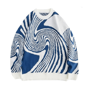 Retro Wavy Sweater - Y2K Aesthetic Clothing for Trendy Outfits