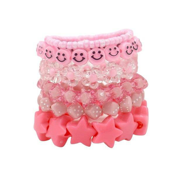 Set of 6 Y2K Aesthetic Bracelets - Coquette & Colorful Styles