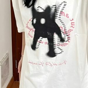 Shaking Cat Tee - Y2K Aesthetic Graphic Top for Trendy Outfits