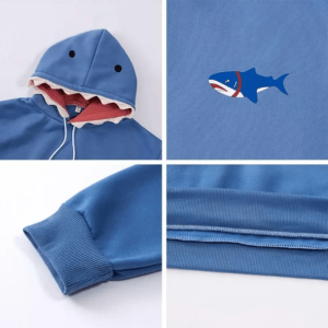 Shark Bite Hoodie: Y2K Aesthetic Clothing for Trendy Coquette Styles