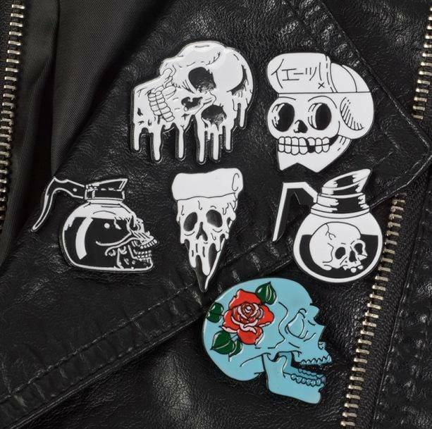 Skull and Bones Pins: Y2K Aesthetic Accessories for Unique Outfits