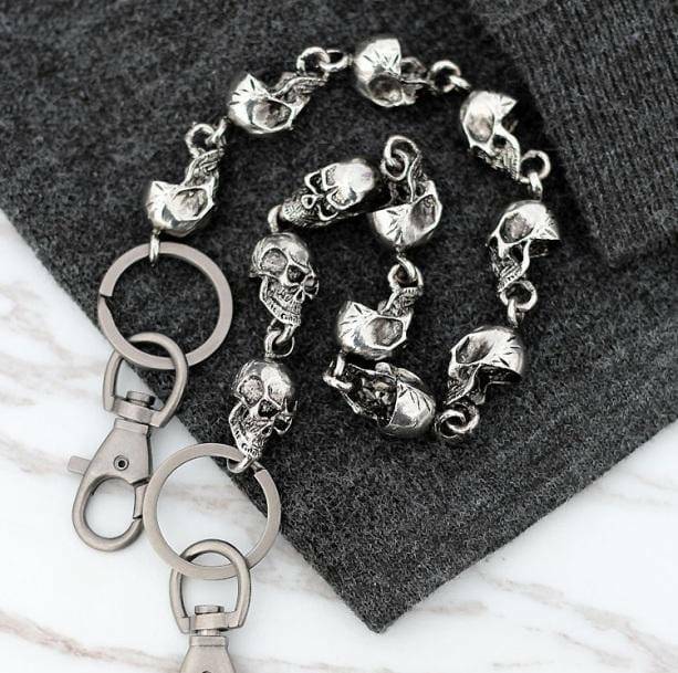 Skull Head Belt Chain - Y2K Aesthetic Accessory for Edgy Outfits