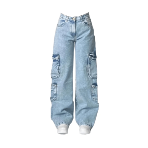 Sky Blue Y2K Aesthetic Jeans - Trendy Coquette & Soft Boy Style