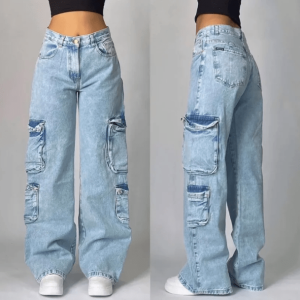 Sky Blue Y2K Aesthetic Jeans - Trendy Coquette & Soft Boy Style