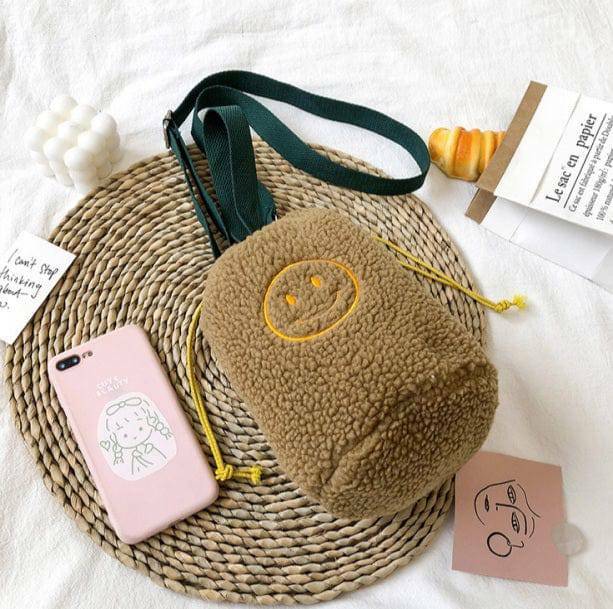 Smiley Face Soft Bag - Y2K Aesthetic Coquette Style for Trendy Outfits