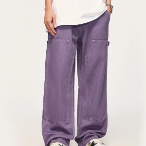 Soft Boy Aesthetic Pocket Pants - Y2K Clothing for Trendy Outfits