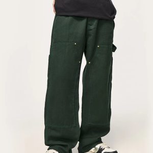 Soft Boy Aesthetic Pocket Pants - Y2K Clothing for Trendy Outfits