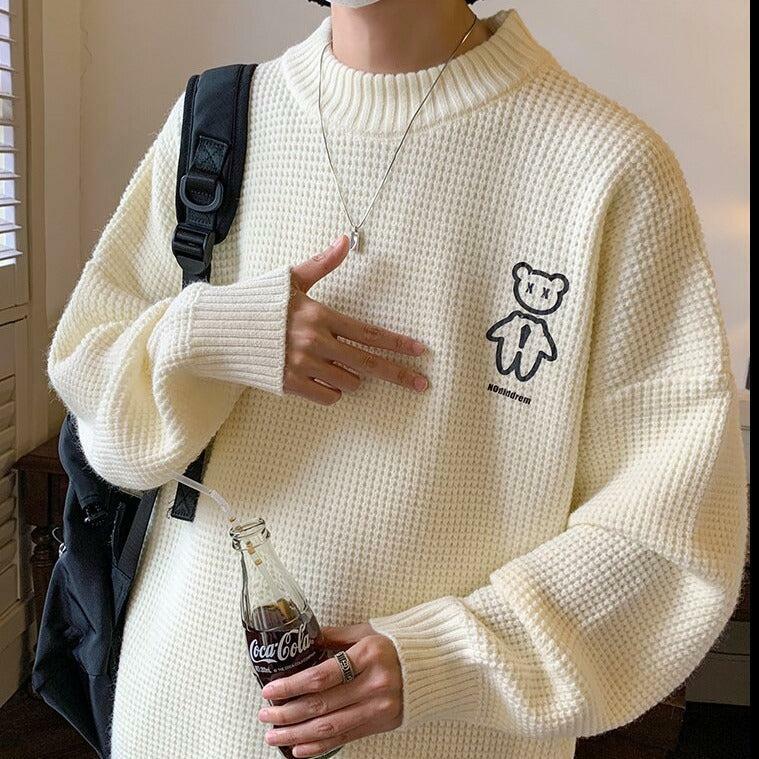 Soft Boy Bear Sweater - Y2K Aesthetic Clothing for Trendy Outfits