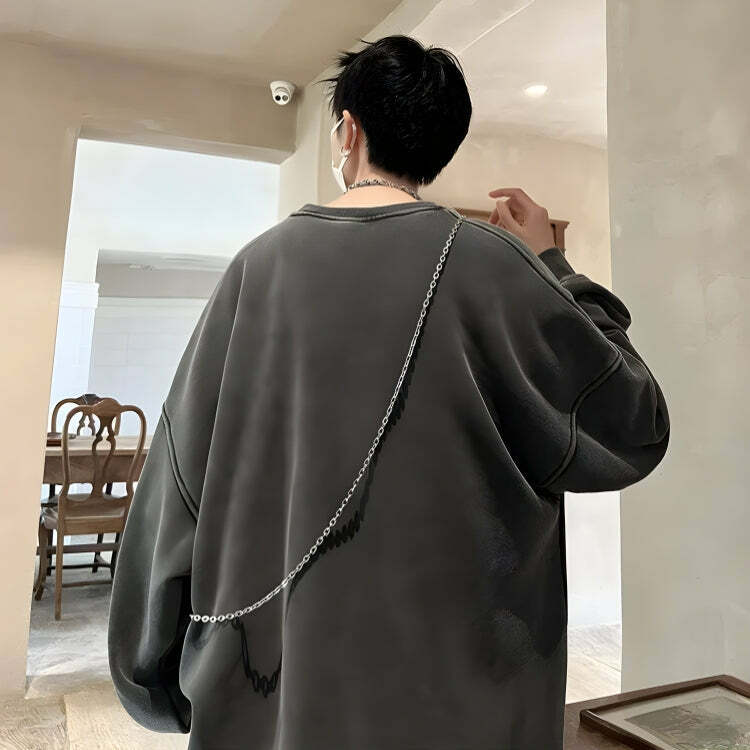 Soft Boy Casual Oversized Sweatshirt - Y2K Aesthetic Clothing