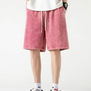 Soft Boy Drawstring Waist Sweatshorts - Y2K Aesthetic Clothing