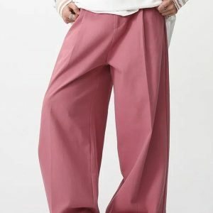 Soft Boy High Waist Baggy Pants - Y2K Aesthetic Clothing for Trendy Looks