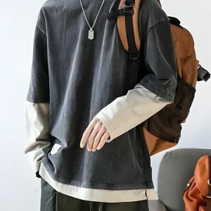 Soft Boy Layered Sleeve Sweatshirt - Y2K Aesthetic Clothing Essential