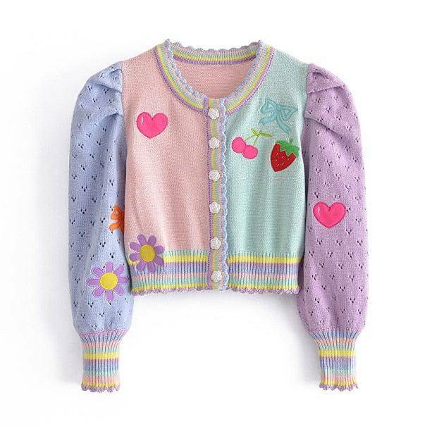 Soft Girl Aesthetic Cherry Cardigan - Y2K Coquette Style Clothing