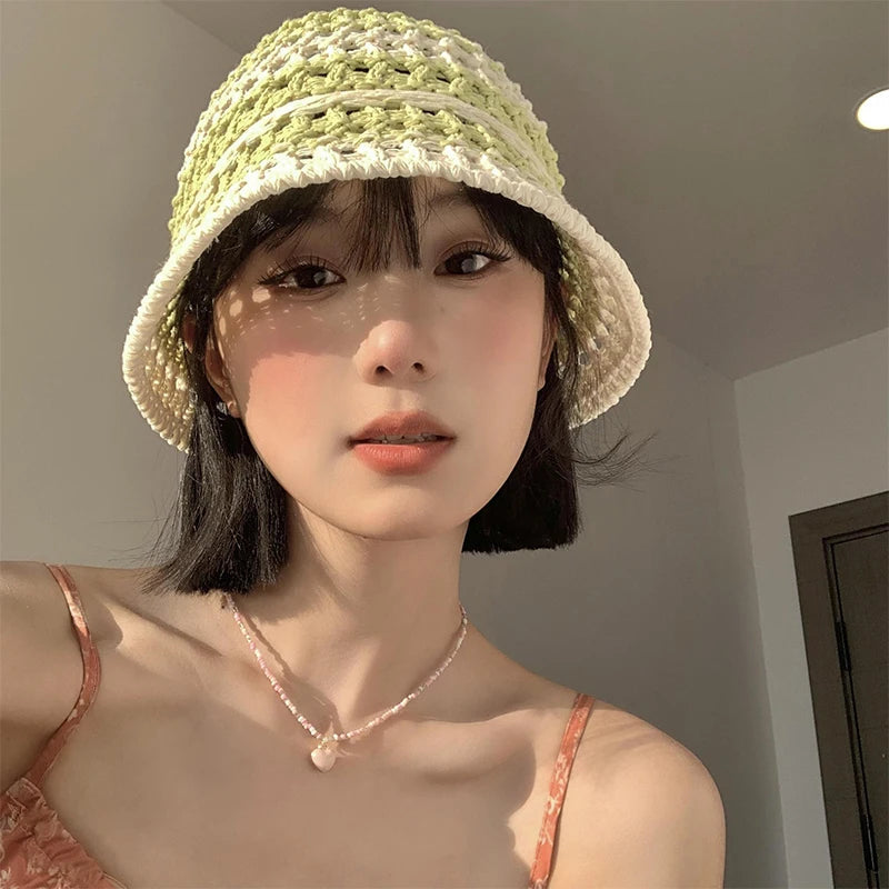 Soft Girl Aesthetic Summer Bucket Hat - Y2K Coquette Style Accessory