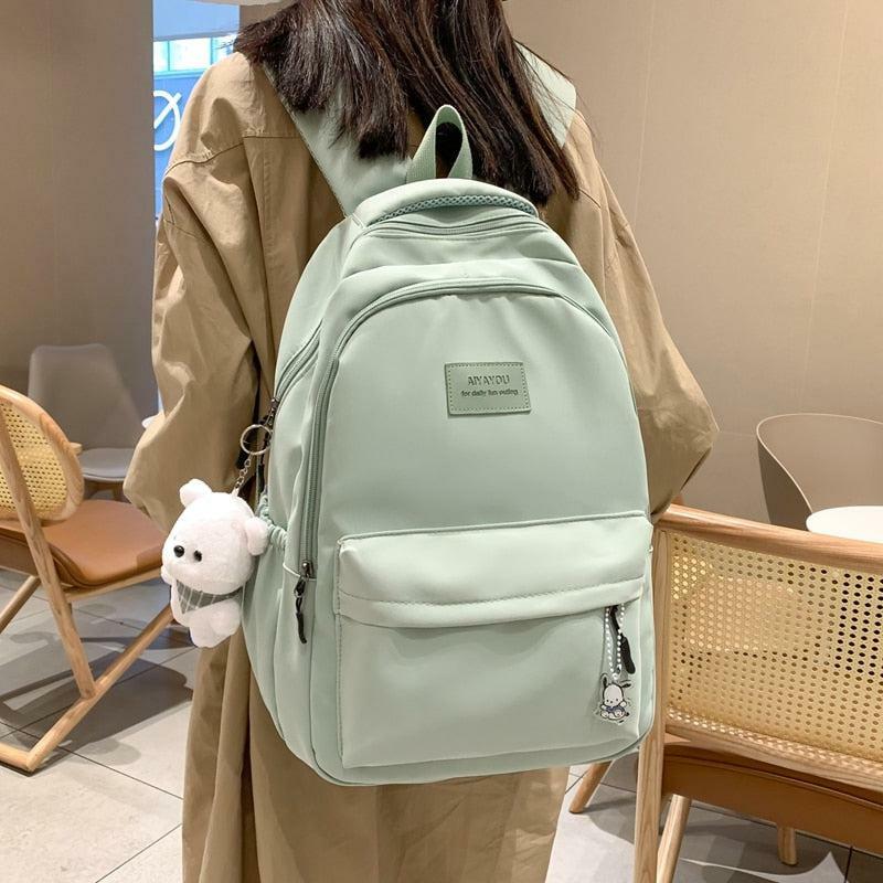 Soft Girl Aesthetic Waterproof School Backpack - Y2K & Coquette Style