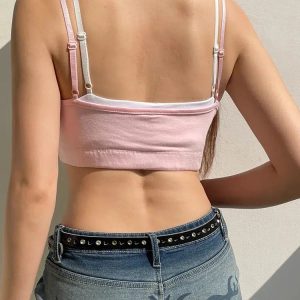 Soft Girl Layered Crop Top - Y2K Aesthetic Clothing for Trendy Outfits