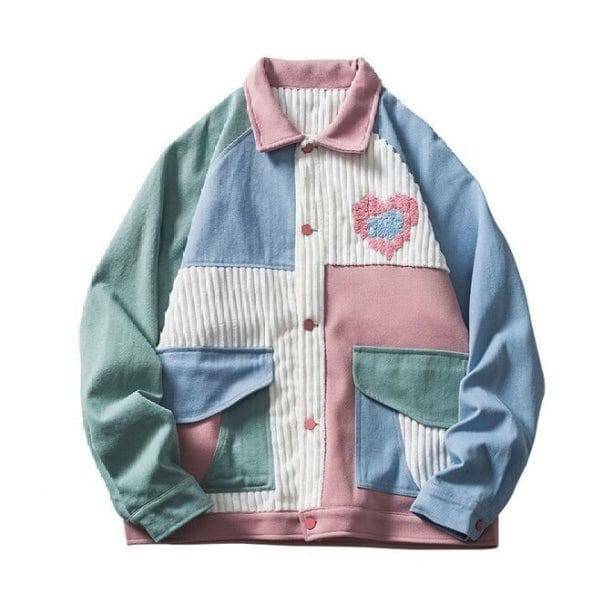 Soft Girl Pastel Jacket - Y2K Aesthetic Coquette Style Outerwear