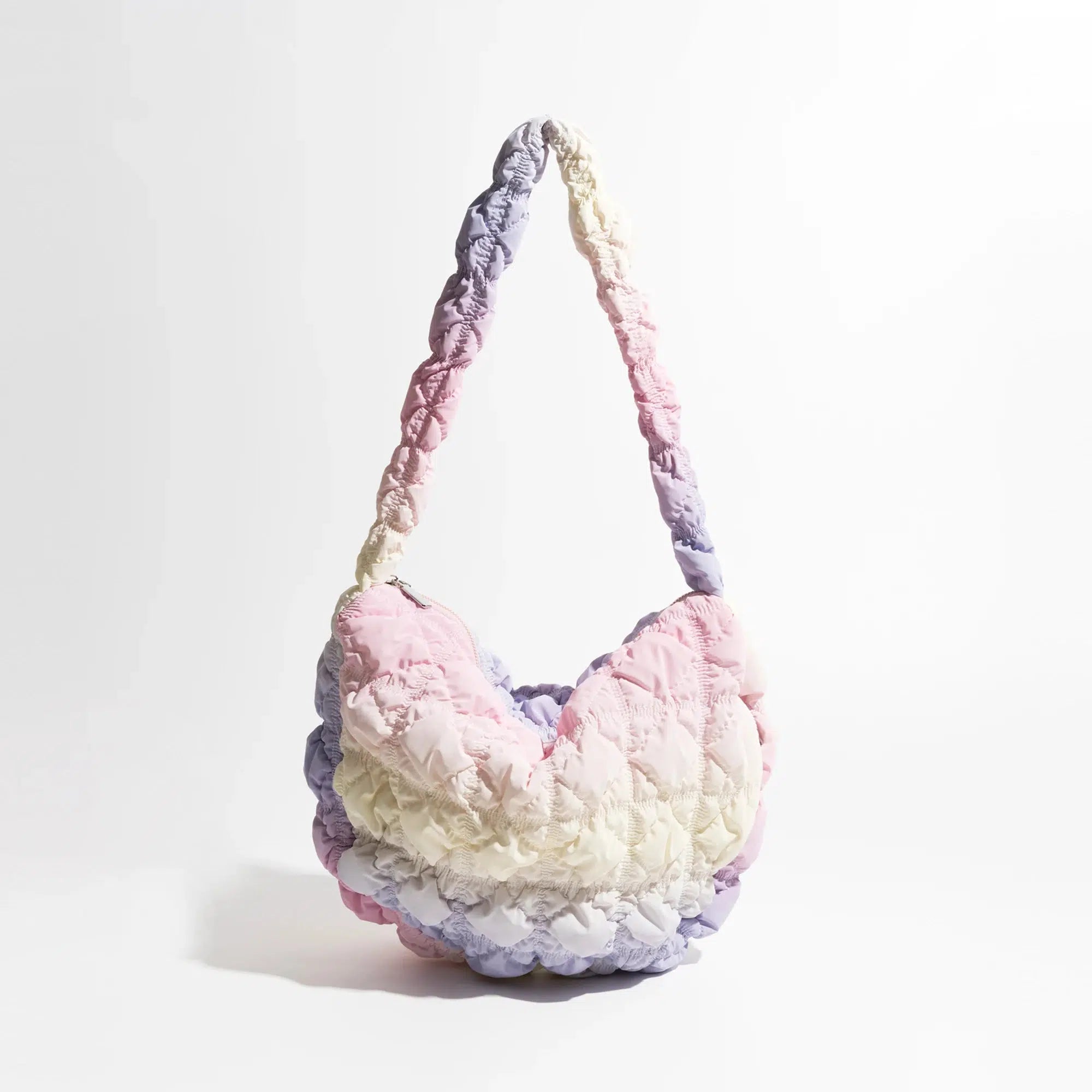 Soft Girl Rainbow Quilted Bag - Y2K Aesthetic Coquette Style Accessory