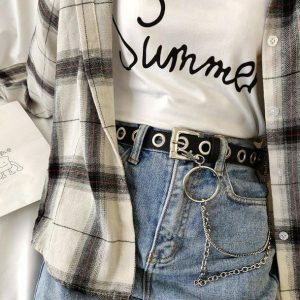 Soft Grunge Belt: Y2K Aesthetic Clothing for Unique Outfit Styles