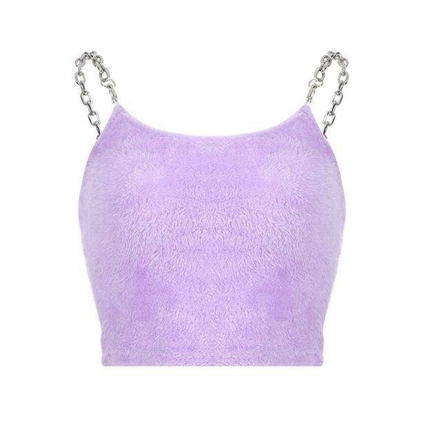 Soft Lavender Crop Top - Y2K Aesthetic Coquette Style Clothing