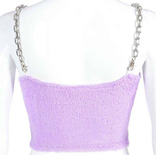 Soft Lavender Crop Top - Y2K Aesthetic Coquette Style Clothing