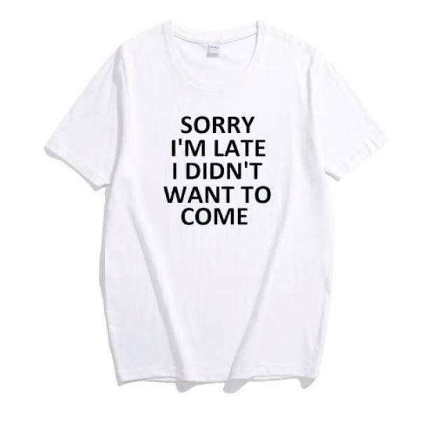 Sorry I'm Late Y2K Graphic Tee - Trendy Aesthetic Outfit Essential