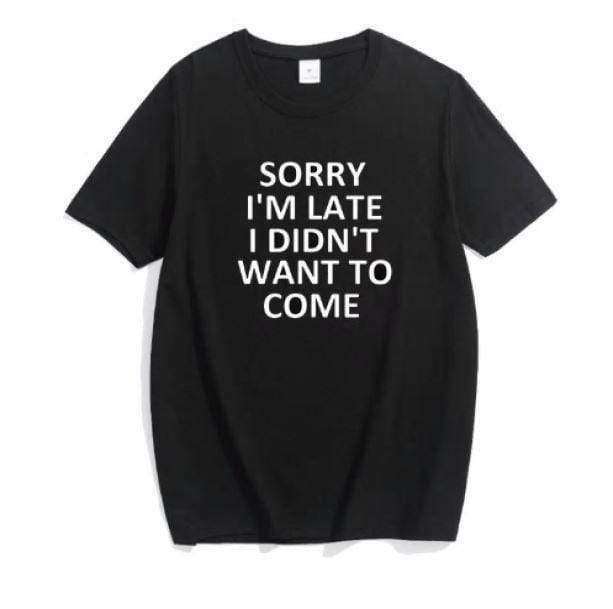 Sorry I'm Late Y2K Graphic Tee - Trendy Aesthetic Outfit Essential