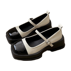 Square Toe Preppy Coquette Shoes for Y2K Aesthetic Outfits