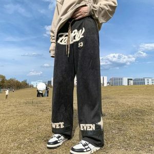 Star Patchwork Wide Leg Sweatpants - Y2K Aesthetic Coquette Style