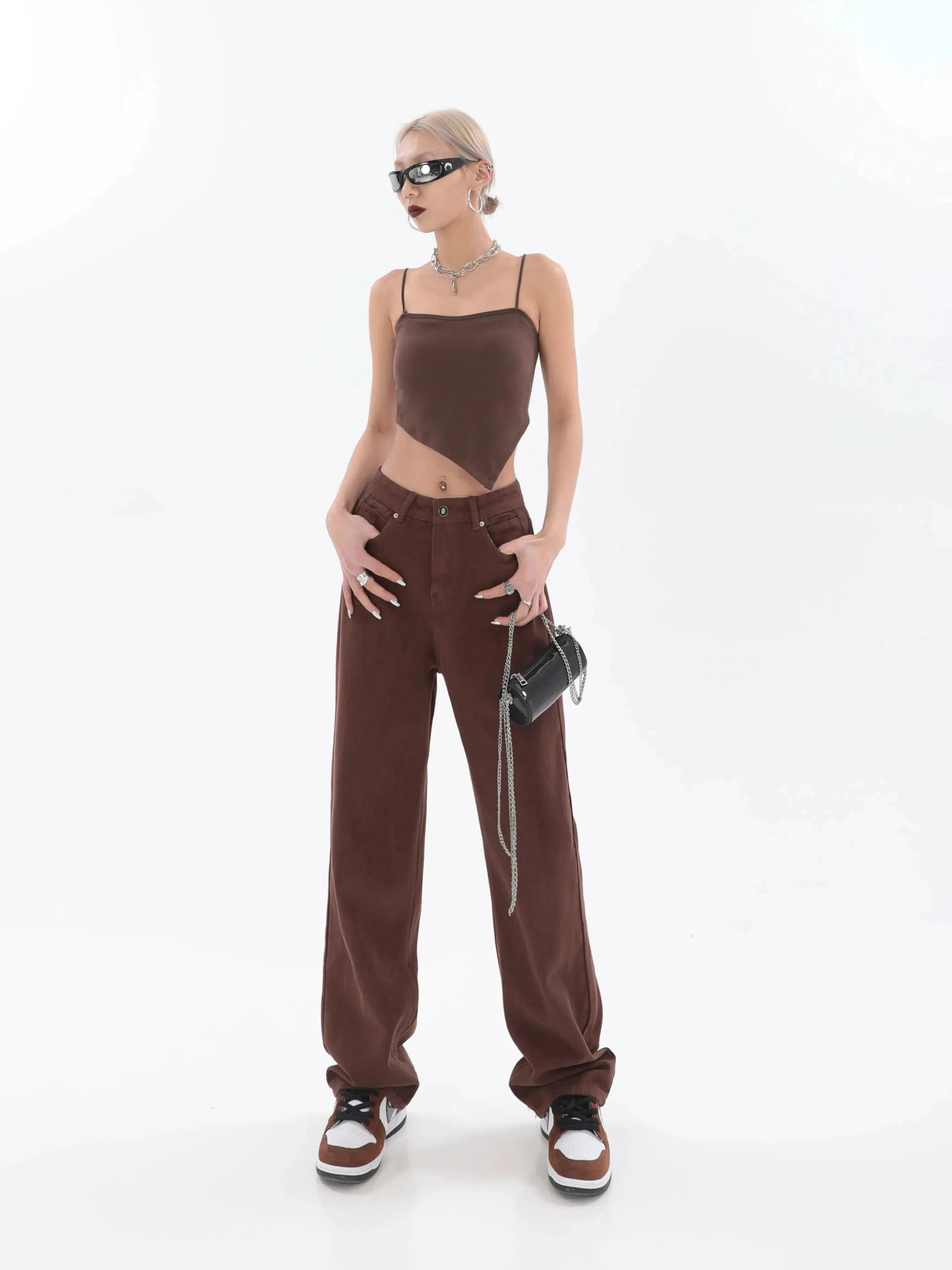 Star Pockets Wide Leg Jeans - Y2K Aesthetic Clothing for Trendy Styles