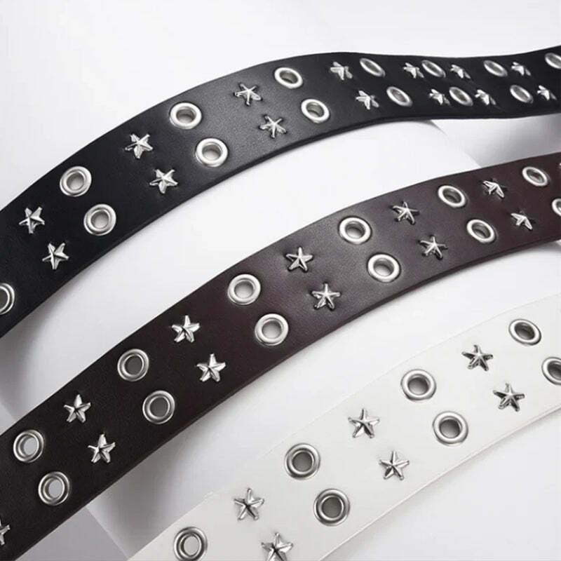 Star Studded Belt with Chain - Y2K Aesthetic Coquette Style Accessory