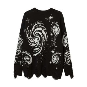 Starry Sky Sweater: Y2K Aesthetic Coquette Style for Trendy Outfits