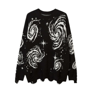 Starry Sky Sweater: Y2K Aesthetic Coquette Style for Trendy Outfits