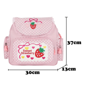 Strawberry Milk Backpack: Y2K Aesthetic Coquette Style for Trendy Looks