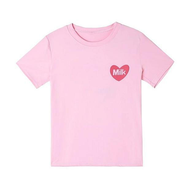 Strawberry Milk Box Tee - Y2K Aesthetic Clothing for Trendy Outfits