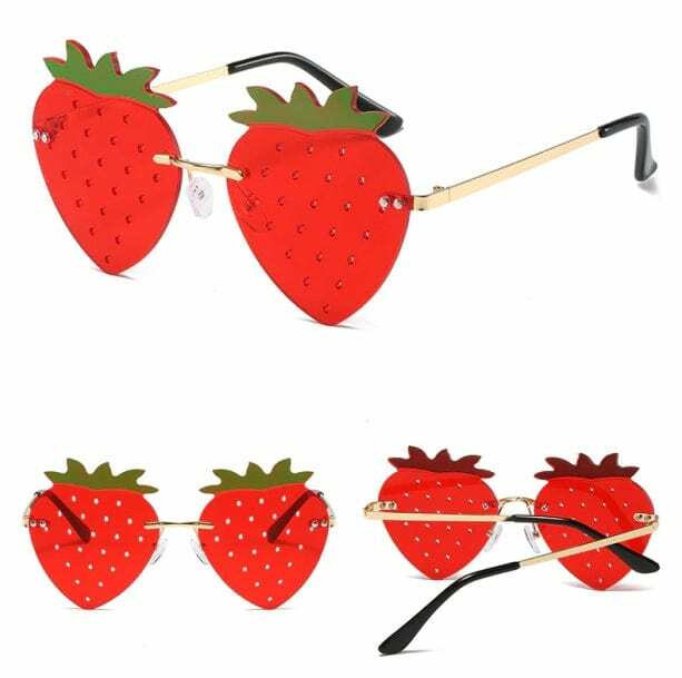 Strawberry Sunglasses: Y2K Aesthetic Accessory for Trendy Outfits